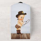 Een Kleine Cowboy Is Op Weg Baby Shower All In One Uitnodiging (Buitenkant)