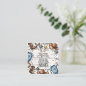 Een kleine cowboy is op weg naar het Baby shower Informatiekaartje (Staand voorkant)