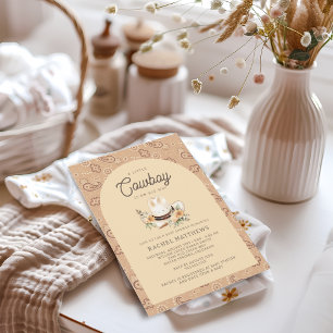 Een kleine cowboy Western baby boy Baby shower Kaart