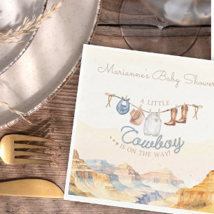 Een Kleine Cowboy Western Canyon Baby Shower Servet
