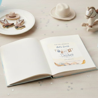 Een kleine Cowboy Western Canyon Bookplate Vierkante Sticker