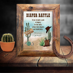 Een kleine cowboy Westerne doucheluier Raffle Poster