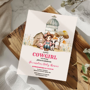 Een kleine cowgirl is onderweg! Rodeo-Baby shower Kaart