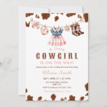Een kleine Cowgirl Westerne Clothesline Baby showe