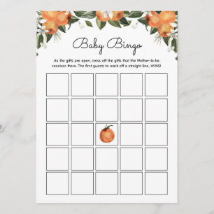 Een kleine Cutie Baby shower games   Baby Bingo Ga Advieskaart