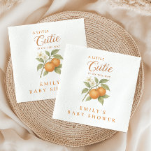 Een kleine Cutie Citrus Oranje Baby shower