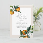 Een kleine cutie Citrus Oranje fruit Baby shower I Kaart (Staand voorkant)