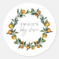 Een kleine cutie Citrus Oranje fruit Baby shower