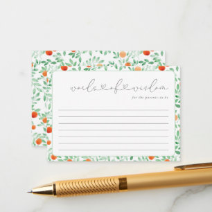 Een kleine Cutie Modern Baby shower Advice Card Advieskaart