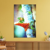 Een kleine drakenslaapstand canvas afdruk (Insitu (Woonkamer))