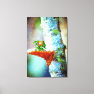 Een kleine drakenslaapstand canvas afdruk
