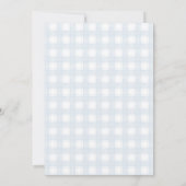 Een Kleine Dwaas Gans Blauw Lint Bloemen Baby Show Kaart (Achterkant)