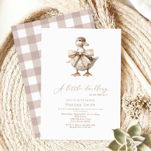 Een kleine eendje Baby shower uitnodiging