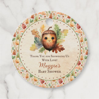 Een Kleine Eikel Fall Baby Shower Bedankjes Labels