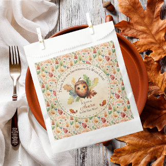 Een Kleine Eikel Fall Baby Shower Bedankzakje