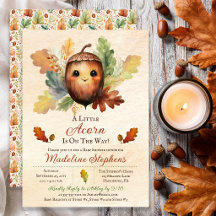 Een Kleine Eikel Herfst Baby Shower