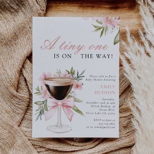 Een kleine Espresso Martini Baby shower Uitnodigin Kaart