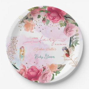 Een kleine fee is op weg meisje Baby shower Papieren Bordje