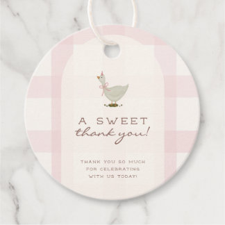 Een Kleine Gans Meisje Baby Borrel Bedankjes Labels