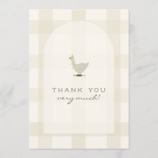 Een Kleine Gans Neutrale Baby Shower Dank Je Bedankkaart