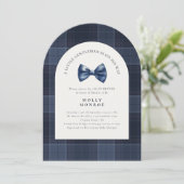 Een kleine heer is op weg naar het Baby shower Kaart (Staand voorkant)