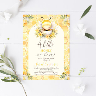 Een kleine honing Baby shower uitnodiging
