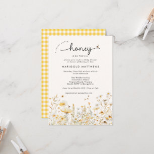 Een Kleine Honingbij Wilde Bloem Baby Shower Kaart