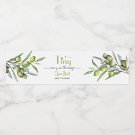 Een kleine is onderweg naar het Baby shower Waterfles Etiket