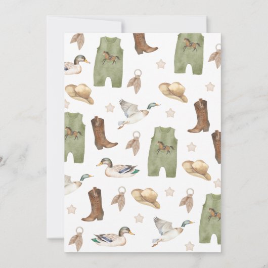 Een kleine jager op de weg Baby shower Kaart (Achterkant)