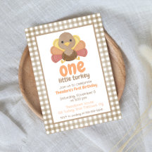 Eén kleine kalkoen eerste verjaardagsfeestje (brui