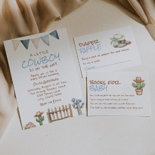 Een kleine Koe Boy Rodeo Brown West Baby shower Kaart