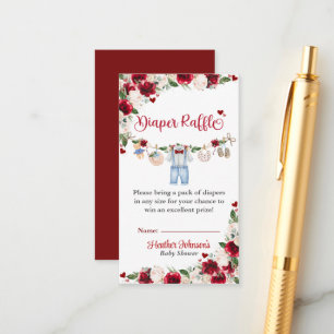 Een Kleine Liefje Valentijn Jongen Baby Shower Informatiekaartje