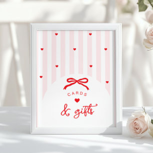 Een kleine lieverd Kaarten en cadeaus Roze Rode St Poster