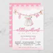 Een kleine lieverd Valentijns's meisje Baby shower Kaart (Voorkant / Achterkant)