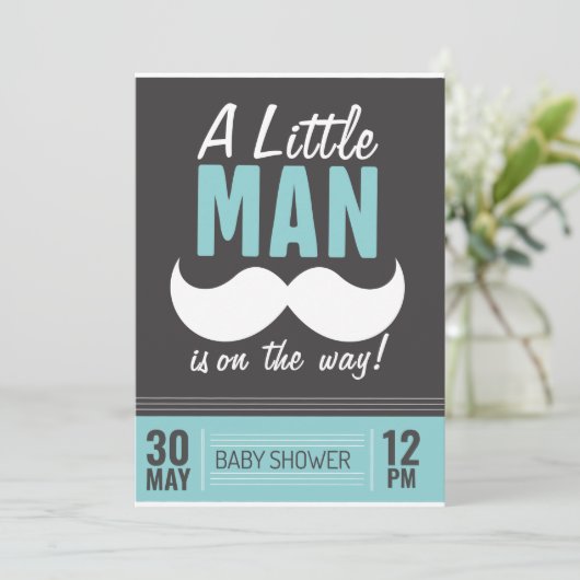 Een kleine man is op komst kaart (Staand voorkant)