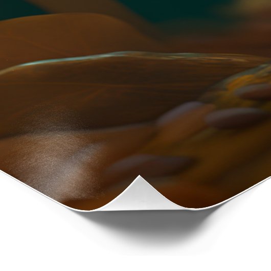 Een kleine man verloren in de Bossen Perfect Poster (Hoek)