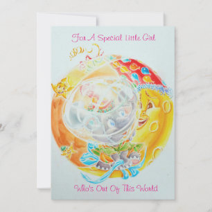 Een kleine meisjes verjaardagskaart kaart