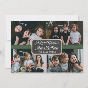 Een kleine Naughty en veel leuke fotofeestkaart Feestdagenkaart