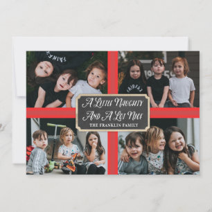 Een kleine Naughty en veel leuke fotofeestkaart Feestdagenkaart