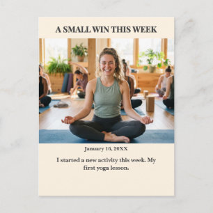 Een Kleine Overwinning Deze Week Aangepaste Fotoka Briefkaart