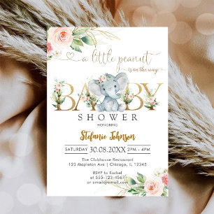 Een Kleine Pinda Baby Shower Uitnodiging