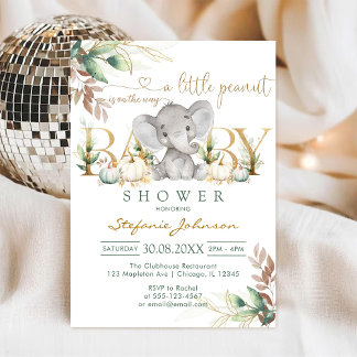 Een Kleine Pinda Baby Shower Uitnodiging