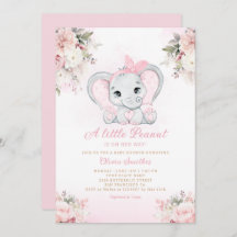 Een kleine pinda bloemige olifant meisje Baby show