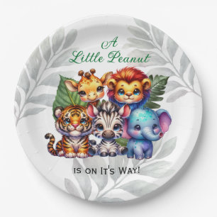 Een kleine pinda is onderweg   BABY SHOWER Papieren Bordje