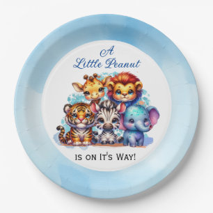 Een kleine pinda is onderweg BABY SHOWER Papieren Bordje