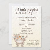 Een kleine pompoen boho Baby shower uitnodiging (Voorkant)
