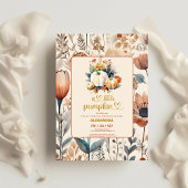 Een kleine pompoen budget baby shower flyer