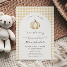 Een kleine Pompoen Gingham Baby Shower