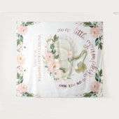 Een Kleine Pompoen Herfst Baby Shower Achtergrond Wandkleed (Voorkant (horizontaal))