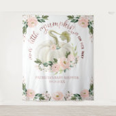 Een Kleine Pompoen Herfst Baby Shower Achtergrond Wandkleed (Voorkant)